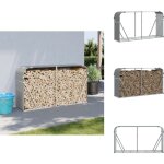 Vidaxl - porte - bches gris clair 180x45x100 cm acier galvanis - porte - bches - rangement bches ...