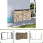 Porte - bches gris clair 180x45x100 cm acier galvanis - porte - bches - rangement bches - abri  ...
