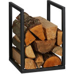 Porte - bches, mtal, h x l x p : 40 x 30 x 30 cm, rangement intrieur, empilage, bois de chauffage, ...