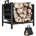 Porte - b�ches, range - b�ches, avec transporteur amovible, int�rieure, 49l x 34p x 44h cm, m�tal, noir ...