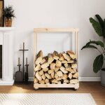 Porte - bches avec roulettes 76, 5x40x108 cm bois massif de pin vidaxl
