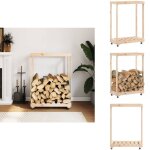 Porte - bches avec roulettes 76, 5x40x108 cm bois massif de pin - porte - bches - stockage bois - rangement ...