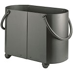 Porte - b�ches � roulettes jarvik anthracite edilinox