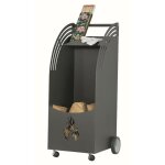 Porte - b�ches � roulettes tavik anthracite edilinox