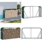Porte - bûches vert 180x45x100 cm acier galvanisé - porte - bûches - rangement bûches - abri bûches - ... Porte - bûches vert 180x45x100 cm acier galvanisé - porte - bûches - rangement bûches - abri bûches - ...
