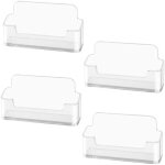 Porte - cartes de visite, 4pcs transparent support carte de visite en acrylique, pr�sentoir de cartes ...