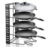 Porte casserole porte - casseroles organiseur de po�les 5 �tag�res range couvercles a casserole pour ...
