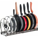 Porte - casseroles placard extensible rangement casseroles cuisine ajustable range po�les organisateur ...