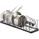 Porte - casseroles placard extensible rangement casseroles cuisine ajustable range poles organisateur ...