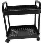 Porte - chariot � double couche, mobile double couche panier rack de stockage chariot �tag�re de rangement ...
