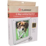 Porte chatire napolon 29 x 35 cm extrieur blanc pour petit chien et grand chat - flamingo