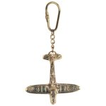 Porte - cl�s avion dor�, d�coration de marin nautique, cadeau