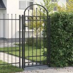 Porte de cl�ture gris 89 x 200 cm acier vidaxl