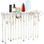 Porte - colliers, organisateur mural extra large amlior avec 30 crochets, support mural pour colliers ...