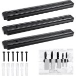 Porte couteaux aimant�, 3 pieces 33cm barre aimant�e pour couteaux, aimant couteau mural avec aimant ...