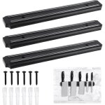 Porte couteaux aimant, 3 pieces 33cm barre aimante pour couteaux, aimant couteau mural avec aimant ...