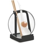 Porte - couvercles et porte - cuill�res avec bac r�cup�rateur amovible - acier - support pour couvercles ...