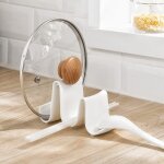 Porte - couvercles, support � ustensiles de cuisine, porte - cuill�res ondul� avec couvercle, �tag�re ...