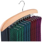 Porte - cravates, porte - cravates pour hommes, organisateur de ceintures en bois naturel crochet en ...