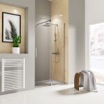 Schulte - porte de douche 120 x 200 cm, verre 8 mm, porte coulissante profil� aspect chrom�, toura