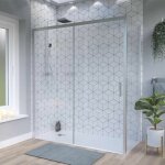 Cuisibane - porte de douche d'angle avec paroi coulissante nerina access - 170x90 cm