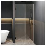 Riho - porte de douche battante à charnières noires scandic nxt 101 90x200 cm - noir - gauche - noir ... Riho - porte de douche battante à charnières noires scandic nxt 101 90x200 cm - noir - gauche - noir ...