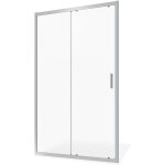 Parama - porte de douche coulissante pour niche 140 cm profils aluminium chrom verre opaque 6 mm ajustable ...