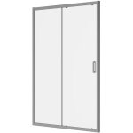 Porte de douche coulissante pour niche 150 cm profils en aluminium chrom verre opaque 6mm ajustable ...