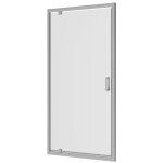 Porte de douche pour niche 100 cm ouverture à charnière aluminium profils chromés verre opaque 6mm ajustable ... Porte de douche pour niche 100 cm ouverture à charnière aluminium profils chromés verre opaque 6mm ajustable ...