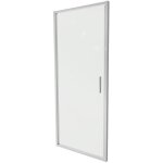 Porte de douche pour niche 70cm ouverture  charnire profils ultraslim en aluminium chrome verre transparent ...