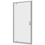 Porte de douche pour niche 90 cm ouverture à charnière aluminium profils chromés 6mm verre transparent ... Porte de douche pour niche 90 cm ouverture à charnière aluminium profils chromés 6mm verre transparent ...
