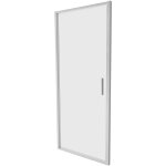 Porte de douche pour niche 90cm ouverture à charnière ultraslim aluminium profils chromés verre opaque ... Porte de douche pour niche 90cm ouverture à charnière ultraslim aluminium profils chromés verre opaque ...