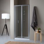 Porte de douche niche 95 cm ouverture � livre