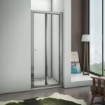 Porte de douche ouverture pliante 80x185cm vers l'int�rieur installation en niche