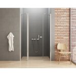 Otitec - porte de douche pivotante 2 parties fixe 120 cm chrome corfou chrome - chrome Otitec - porte de douche pivotante 2 parties fixe 120 cm chrome corfou chrome - chrome