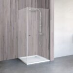 Schulte - porte de douche pivotante + paroi de retour, verre 5 mm, profilé aspect chromé 80 x 100 x 190 ... Schulte - porte de douche pivotante + paroi de retour, verre 5 mm, profilé aspect chromé 80 x 100 x 190 ...