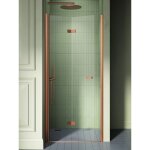 Otitec - porte de douche pliante gauche 120 cm cuivre brossé monako copper brushed - cuivre brossé Otitec - porte de douche pliante gauche 120 cm cuivre brossé monako copper brushed - cuivre brossé