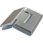 Porte de douche en verre � 135 degr�s avec charni�res chrom�es, adapt�e aux portes de salle de bain