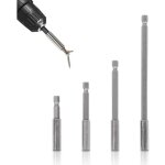 Porte - embout � changement rapide, extension de perceuse magn�tique 4 pi�ces, tige d'extension de tournevis ...