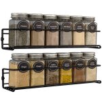 Porte epices cuisine mural, 2pcs support de rangement pour Épices en acier inoxydable à 2 niveaux Étagère ... Porte epices cuisine mural, 2pcs support de rangement pour Épices en acier inoxydable à 2 niveaux Étagère ...