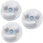 Porte - �ponge, �gouttoir d'�vier moderne et minimaliste avec ventouse, blanc, lot de 3, auto - drainant ...