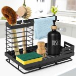 Sunxury - porte eponge evier cuisine, organisateur d'vier en acier inoxydable de rangement pour ponge ...