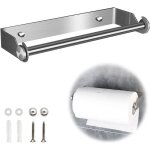 Porte - essuie - tout mural en argent - support pour rouleau de cuisine - distributeur d'aluminium et ...
