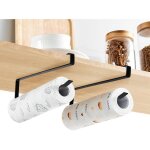 Porte essuie tout, support pour rouleau de papier, 2 pcs rouleau de papier sans per�age, porte rouleau ...