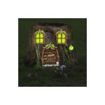 Portes et fentre de fe miniatures lumineux, fentre et porte de maison miniature, statues arbre de ...