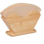 Porte filtre a cafe en bambou