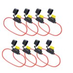 Porte - fusibles 12 v, calibre automobile 14 awg, lot de 8, avec fusible 20 a pour voiture, camion, moto, ... Porte - fusibles 12 v, calibre automobile 14 awg, lot de 8, avec fusible 20 a pour voiture, camion, moto, ...