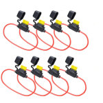 Porte - fusibles 12 v, calibre automobile 14 awg, lot de 8, avec fusible 20 a pour voiture, camion, moto, ...