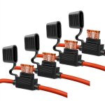 Porte - fusible calibre 10 - awg en ligne avec fusibles � lame atc 40 a (paquet de 4) pour r�novation ...