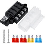 Porte fusible voiture 4 voies blocs fusible lame atc / ato avec couverture tanche et 4 pices fusibles ...
